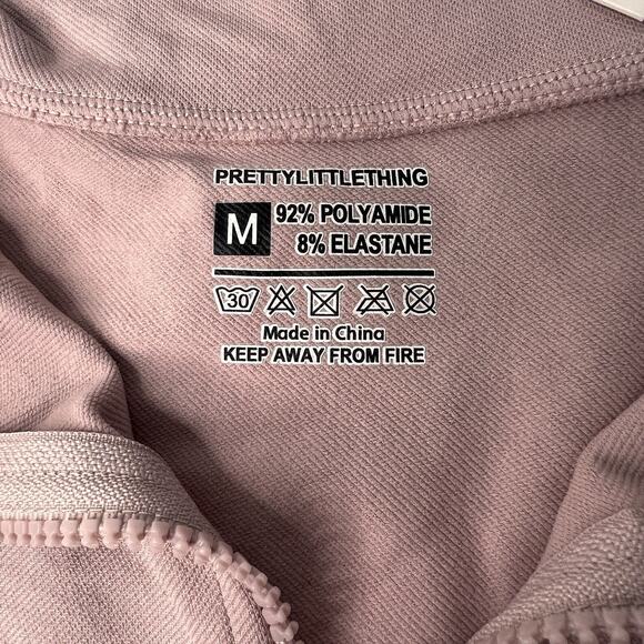 Pretty Little Thing Pink Zip Up Sweater Jacket Hoodie For Girls Size Medium - Picture 3 of 5
